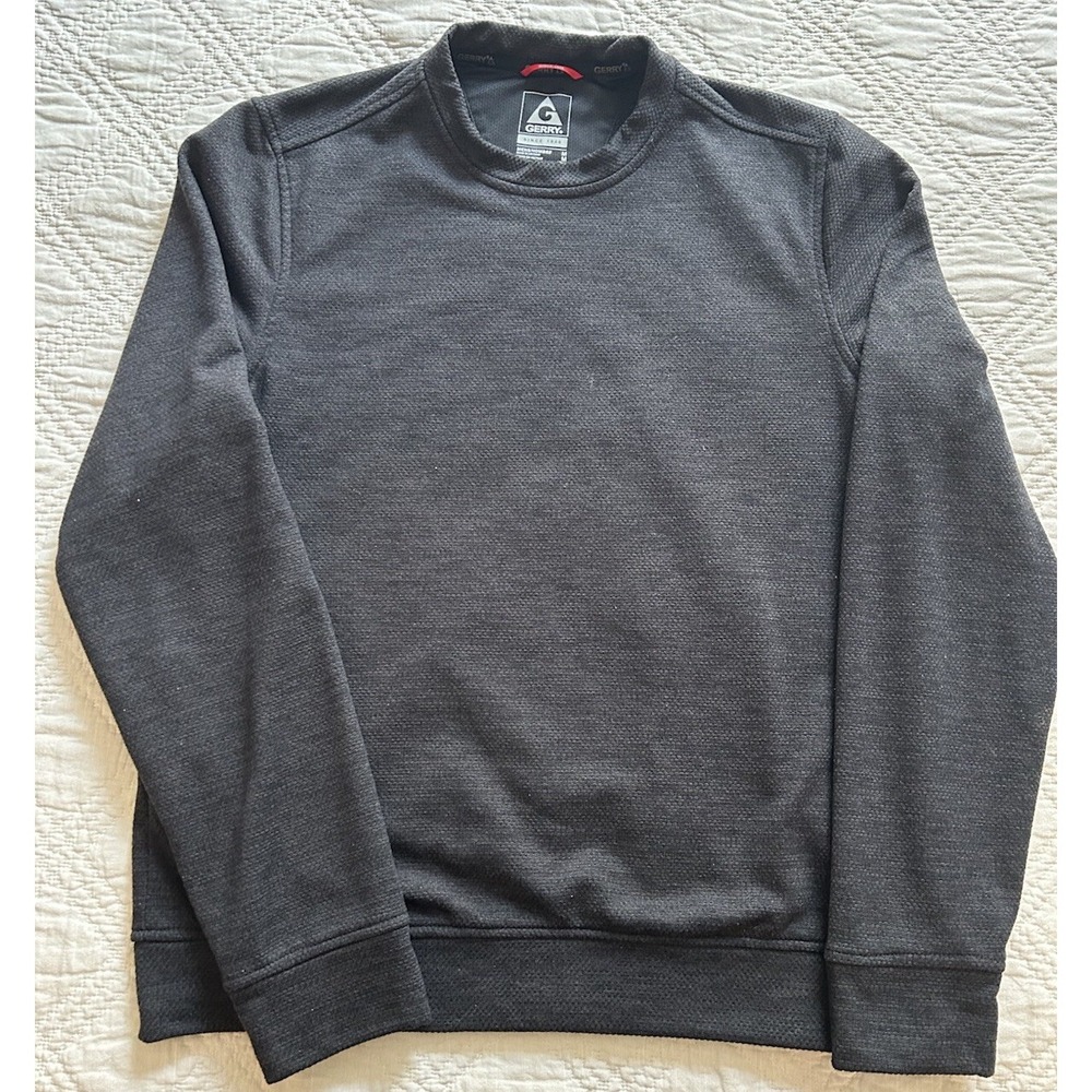 Gerry Sweater Adult Med Charcoal Gray Pullover Sweatshirt Outdoors Mens‎